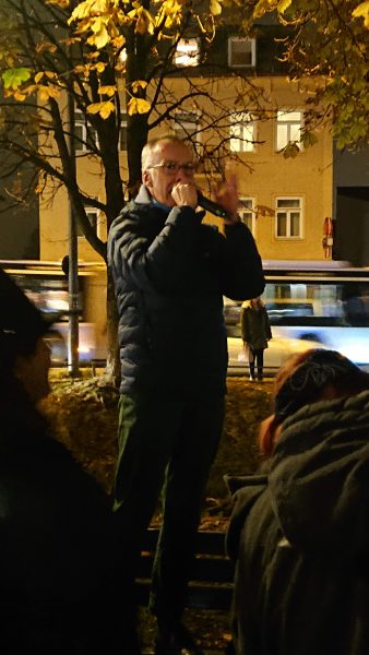 Christian Smolka, Kundgebung für ein buntes Ramersdorf, 25. November 2019