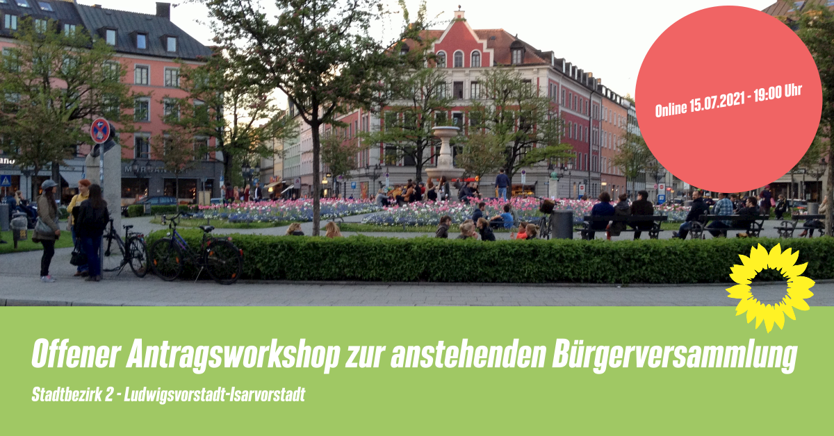 Veranstaltungsfoto mit Gärtnerplatz zum Antragsworkshop