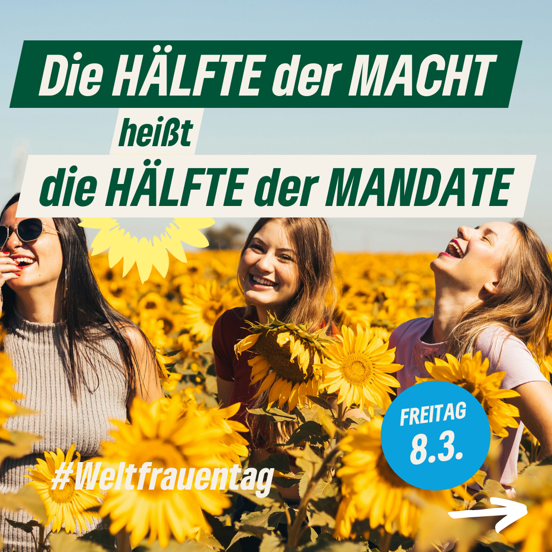 Grüne Aktion zum Weltfrauentag