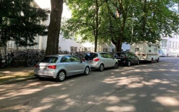 Eduard-Schmid-Straße vor dem Pestalozzi-Gymnasium