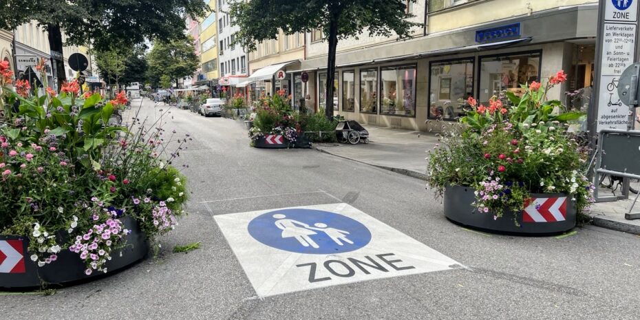Fußgängerzone in der Weißenburger Straße