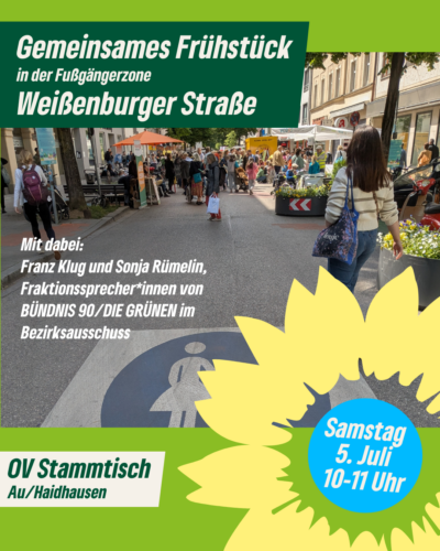 OV Stammtisch am Samstag, 5.7.25, in der Weißenburger Straße