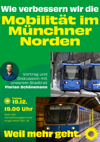 Mobilität im Münchner Norden | Vortrag und Diskussion mit Stadtradt Florian Schönemann