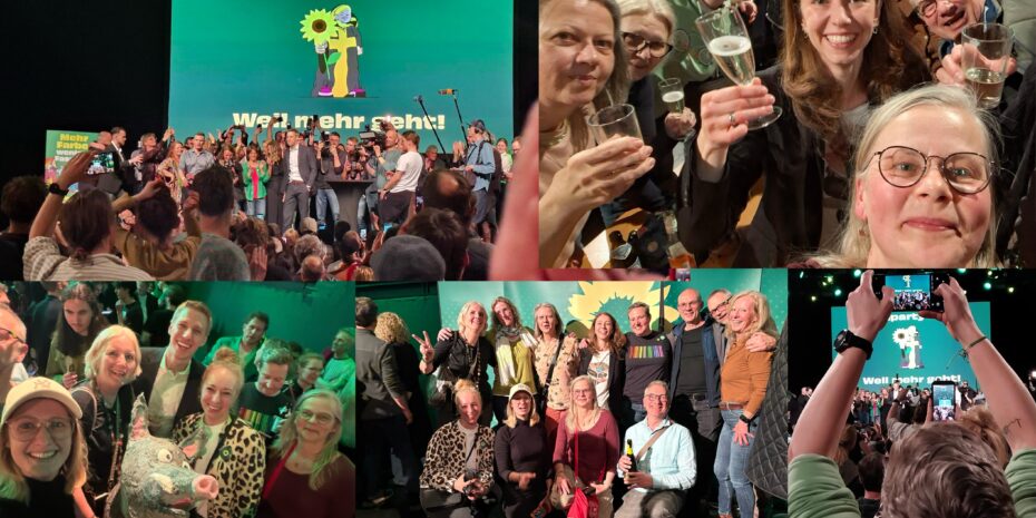 Wahlparty am 22.3.26 in der Muffathalle mit OV-Mitgliedern. (Fotos: OV STOFF)