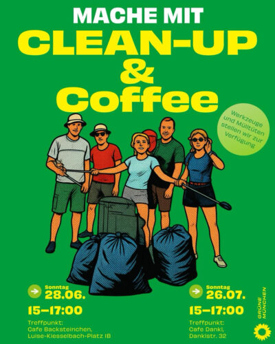 Clean-Up & Coffee geht in die nächsten Runden Clean-Up Sendling