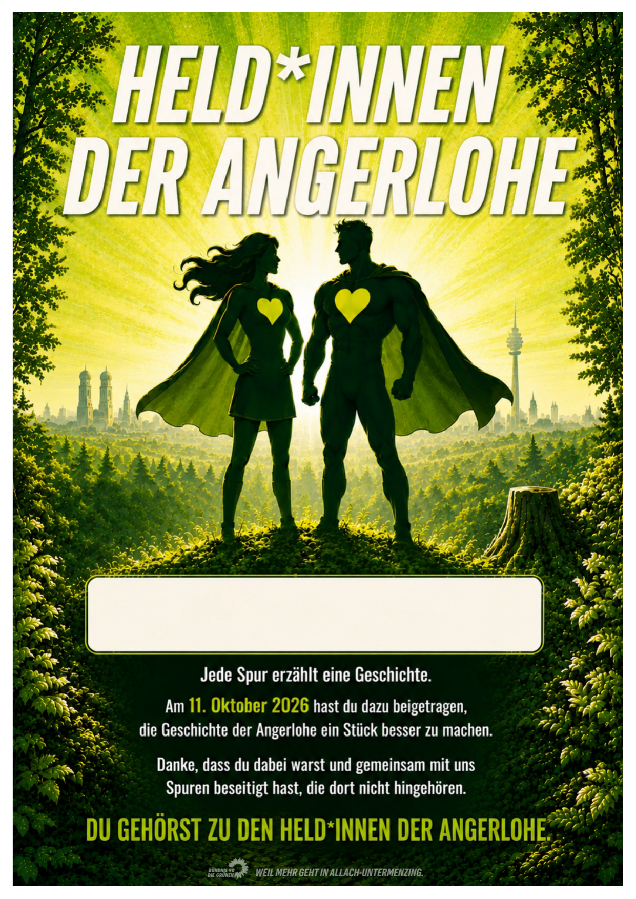 Urkunde Held*innen der Angerlohe für Kinder, die beim Cleanup mitgemacht haben
